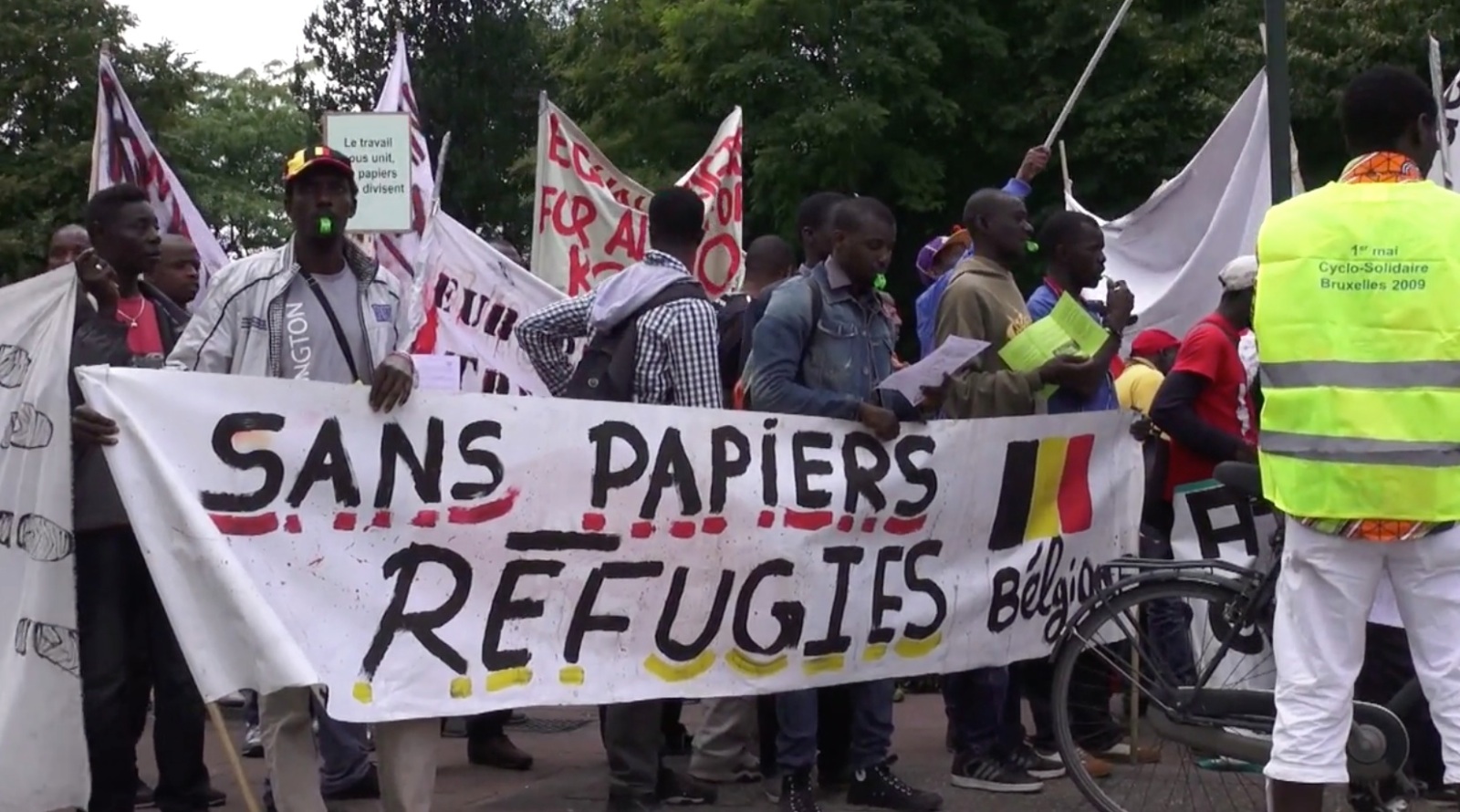 refugee march