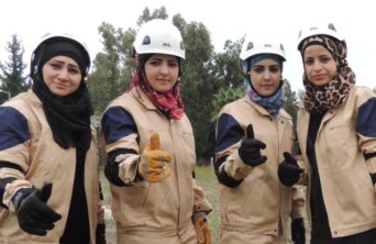 white helmets women