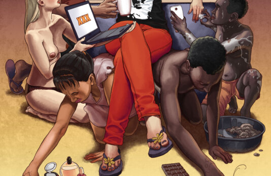 Daniel-Garcia-Art-Illustration-Personal-Slaves-Capitalism-Consumer-Product-Woman-Man-Fashion-Food-Porn5