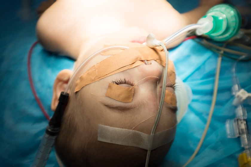 child in heart surgery