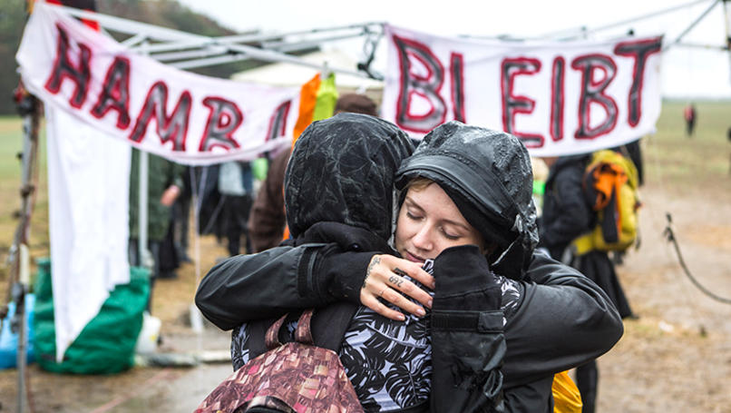 Protest against Planned Logging in Hambach ForestProtest gegen Rodung des Hambacher Walds durch RWE